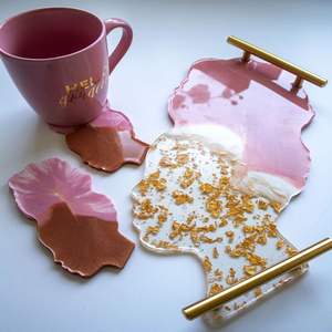 แท่นชาร์จเรซินทำมือดีไซน์สดใสทันสมัยทรงสี่เหลี่ยมผืนผ้า100ชิ้นสำหรับปาร์ตี้ตกแต่งบ้าน - Product Image 1