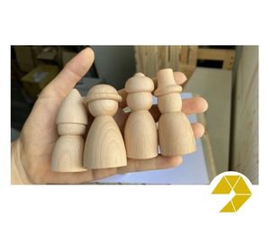Muñeca de madera, venta al por mayor, muñeca de madera vietnamita, figuras artesanales Diy naturales, calidad Superior, auténtico hecho a mano, asequible para exportación - Product Image 2