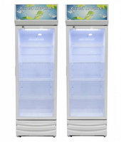 Réfrigérateur à boissons vertical à porte vitrée simple, refroidisseur de boissons instantané à bas prix, vitrine commerciale