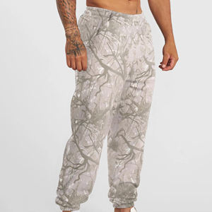 กางเกงวอร์มผ้าฝ้ายน้ำหนักเบาพิมพ์ลายพรางต้นไม้จริงสำหรับผู้ชาย พิมพ์ลายพรางป่า กางเกงจ็อกเกอร์สำหรับตั้งแคมป์ กางเกงกลางลำตัว - Product Image 3