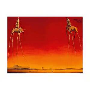 Impression d'art Salvador Dalí de style design moderne Les Éléphants - un motif de nature morte élégant - Product Image 1