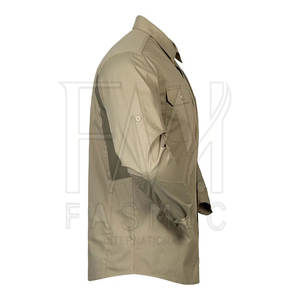 Poches utilitaires et tissu durable T-shirts cargo 100% coton T-shirt d'extérieur pour homme avec marque privée - Product Image 5