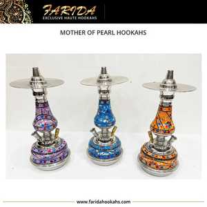 2025 Offre Spéciale Style Unique égyptien luxe complexe mère perle décoration en acier inoxydable narguilé ensemble laque techniques tuyau - Product Image 6