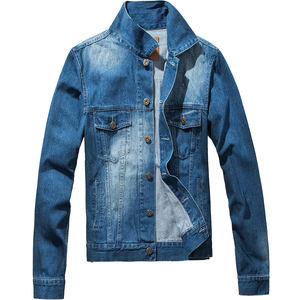 Veste en jean pour homme de haute qualité en gros à prix avantageux 2025, streetwear de luxe, logo personnalisé sur le devant, imperméable et respirant - Product Image 1