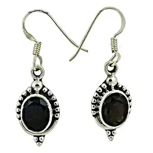 Boucles d'oreilles pendantes et clous ovales en argent 925 avec onyx noir pour femmes, vintage et tendance, pour fiançailles, ensemble de bijoux en diamant et rubis, cadeau - Product Image 3