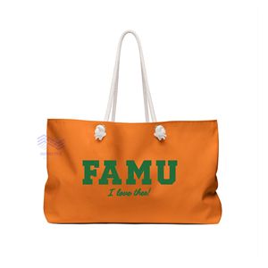 FAMU Florida A&M University Women's <b>Canvas</b> <b>Tote</b> Bag Cotton Lining Embroidery Decoration Open Closure Customized Color Logo for - Product Image 1