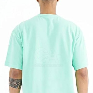 Dernier design T-shirt à épaules tombantes de couleur unie pour hommes T-shirt à épaules tombantes pour hommes, durable et à séchage rapide - Product Image 6