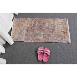 Alfombra turca marrón de 1,5x3 pies Vintage, patrón rectangular de algas marinas de lana de área grande con retazos para el hogar, sala de estar, Adolescentes - Product Image 5