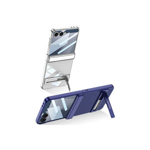 Étui Premium Argenté pour Galaxy Z Flip 7, Design Transparent, Support Zore Lego, Protection Caméra, en Silicone Caoutchouc Translucide - Product Image 6