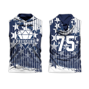 Nueva moda Slim Fit hombres sin mangas Sudadera con capucha de talla grande camiseta de fútbol Material sólido más vendido nuevo estilo sin mangas 7v7 Sudadera con capucha - Product Image 1