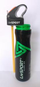 ขวดน้ำไร้สาร BPA ขนาด500มล. พร้อมที่จับยกกันรั่วพลาสติกสแตนเลสแบบพกพาสำหรับเล่นกีฬาและการเดินทาง - Product Image 4