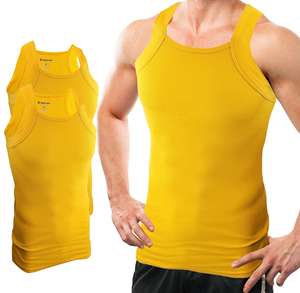 New Fashion Breathable Spandex/Cotton Solid Color <b>Knitted</b> Men <b>Tank</b> <b>Top</b> High Street Style Sports Wear Customized Your Logo 220g - Product Image 2