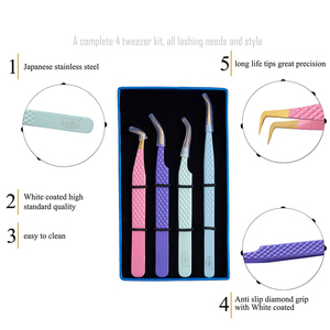Kaamir Instruments vente en gros de pinces à cils en acier inoxydable sur mesure poignée de précision pointe lisse taille de longueur 12mm - Product Image 4