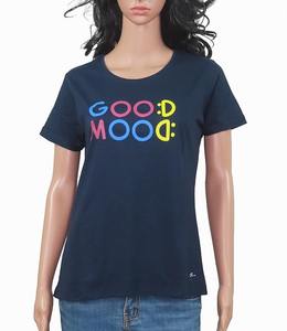 Venta al por mayor personalizada de manga corta de las mujeres camiseta de impresión personalizada de tela suave 100% algodón camiseta de las mujeres de moda - Product Image 2