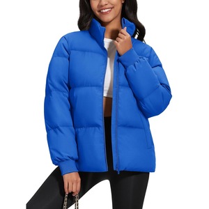 Chaqueta acolchada de Invierno para mujer con cuello levantado y cremallera, Abrigo acolchado cálido a prueba de viento, chaqueta Parkas de nieve impermeable - Product Image 2