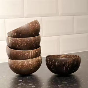 Bols de coquille de noix de coco faits à la main naturels écologiques, bol de noix de coco de salade de mélange de fruits - Product Image 4