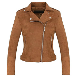 Nouvelle veste en cuir suédé au design vintage pour femmes avec design OEM Veste en cuir suédé de haute qualité pour femmes - Product Image 6