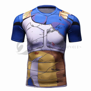 Camisetas de compresión de punto deportivo Muscle Fitness para hombres con embalaje personalizado secado rápido y transpirable - Product Image 2