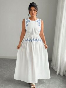 Little Boutique Style Maxi bordado impreso vestidos fiesta ropa conjunto para niñas ODM suministro tejido lavable - Product Image 5