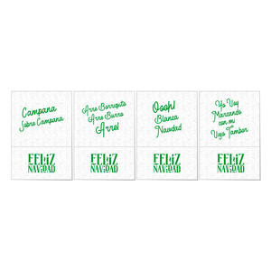 Serviettes en sulfite à motifs de Noël verts 17x17cm 60 pièces B2B - Product Image 2