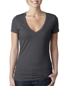 Camiseta de manga corta con cuello en V de algodón para mujer, Camisetas Básicas de manga corta suave de piel sólida de verano, Tops - Product Image 4