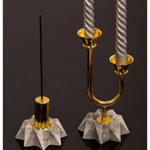 Bougeoir rond en métal vintage Vaisselle design classique Bougeoir Chandelier Vente en gros Noël et tout usage festif - Product Image 5