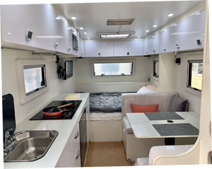 Ecocampor 2025, caravane de luxe de 19 pieds, 4 couchages, caravane tout-terrain HK, camping-car avec suspension indépendante, support OEM pour les familles - Product Image 2