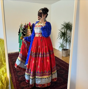 Robe traditionnelle afghane brodée Salwar Kameez en velours afghan faite à la main pour les fêtes de mariage Taille personnalisée en coton pour femmes - Product Image 2