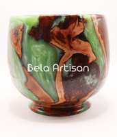 Paire de pots décoratifs rustiques en bois écologiques et modernes pour la maison et le jardin