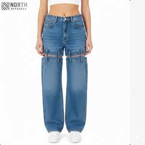 2025 New Style Woman Jeans <b>Pants</b> Casual Party Style With Embroidery Tassel Decoration Breathable Oem Hot Sale For <b>Women</b> Girls - Product Image 1