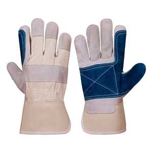 Comfortable Leather Double Palm Safety <b>Gloves</b> for Heavy Duty Tasks PPE Construction Outdoor Activities & Welding Industrial Use - Product Image 2