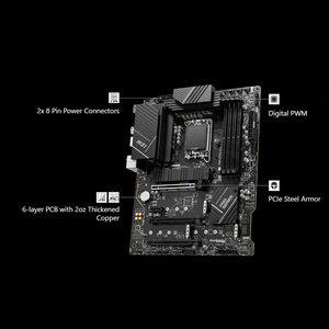 Carte mère de jeu <span class=keywords><strong>MSI</strong></span> PRO Z790-P II Z790 256 Go DDR5 <span class=keywords><strong>PC</strong></span> LGA 1700 pour Intel DDR5 - Product Image 5