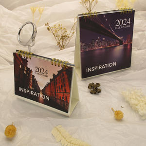 Wholesale Customized Full Color Spiral Bound <b>Desk</b> Table <b>Calendar</b> Office Table <b>Top</b> <b>Calendar</b> - Product Image 2