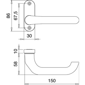 Perfil de aluminio EDI ovalado F1 de 8 mm con orificio para manija de puerta, pieza 1391/0800 para rieles de cortinas y accesorios - Product Image 3