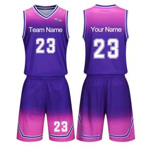 Tenues de basket-ball professionnelles, ensembles de tenues de basket-ball personnalisées en sublimation intégrale pour la vente en gros - Product Image 2