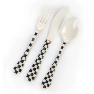 Cubiertos con mango de diseño único, juego de 5 tenedores, cuchara, cuchillo, tenedor, cubiertos aptos para lavavajillas de ACMI - Product Image 6