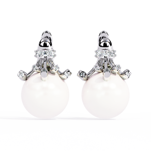 Boucles d'oreilles en or 18 carats brillantes avec diamant de laboratoire, bijoux de luxe en diamant - Product Image 4