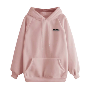 เสื้อฮู้ดผ้าฟลีซบุนวมโอเวอร์ไซส์ทันสมัยสำหรับผู้หญิงเสื้อกันหนาวให้ความอบอุ่นหนาเป็นพิเศษสำหรับเสื้อผ้าแนวสตรีทสบายๆและบรรยากาศชิลๆ - Product Image 1