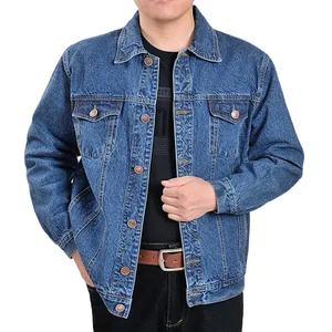 Chaqueta Vaquera de Algodón Nueva para Hombre, Estilo Vintage, Color Sólido, con un Solo Botón, Informal, con Logotipo Frontal Personalizable - Product Image 1