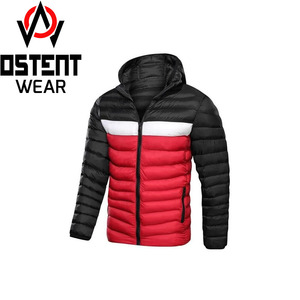 Chaqueta de burbujas de lona negra personalizada al por mayor para hombre, nuevo diseño, estilo urbano, cuello alto, con capucha, impermeable, calefactable, para invierno - Product Image 2