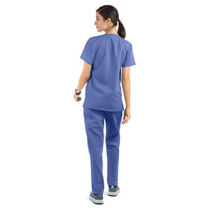 2026 Populaire Blouse d'uniforme médical pour femmes à manches courtes et col en V, en Polyester/Coton, avec détection de taches, Vêtement de travail OEM pour usage hospitalier - Product Image 3