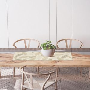 Christmas Decorative and Leaves Design Beaded <b>Runner</b> Placemat <b>Dining</b> <b>Table</b> Fancy Mat Handmade Decorative <b>Runners</b> for Wedding - Product Image 5