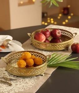 Direct Indian Supplier Luxury Modern Brass <b>Gold</b> <b>Serving</b> <b>Tray</b> by F S INTERNATIONAL - Product Image 6