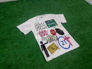 T-shirt à manches régulières en coton 100% lourd personnalisé avec logo personnalisé, col rond, pour homme et femme, impression sérigraphique, écologique - Product Image 2