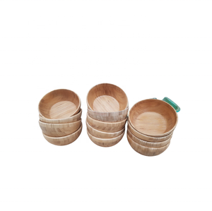 Bol à salade et serveurs en bambou de haute qualité-Bol de service rond en bois de bambou pour ustensiles de cuisine vaisselle fête à la maison mariage - Product Image 4