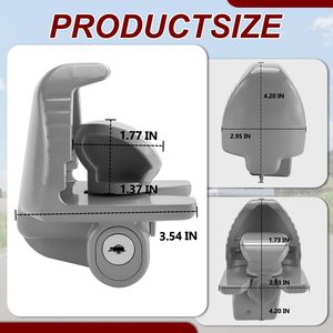 Verrou de remorque universel gris Vypart pour coupleurs de remorque de 1-7/8 po, 2 po et 2-5/16 po - Product Image 2