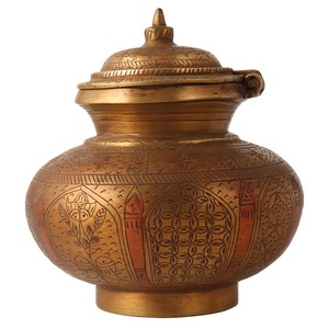 Lota de Latón Puro Vintage de Alta Calidad con Grabado y Acabado Pulido para Uso en la Cocina, Artículo de Cocina Árabe Antiguo Lutiya - Product Image 6