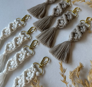Porte-clés macramé Boho, breloque sac - Product Image 2