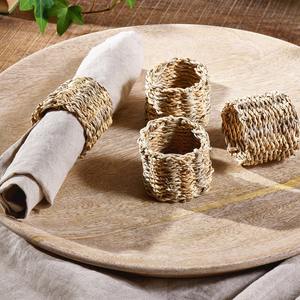 Porte-rond de serviette en jonc de mer naturel top vente anneaux de paille durables les moins chers pour les serviettes de table - Product Image 6