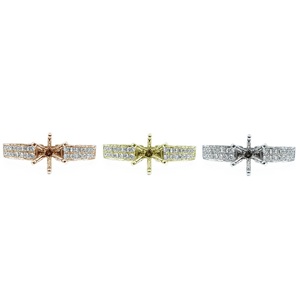 Bague de fiançailles classique haut de gamme en or blanc et platine 18 carats, sertie de diamants naturels taille brillant, pour femme, idéale pour un anniversaire de mariage - Product Image 4